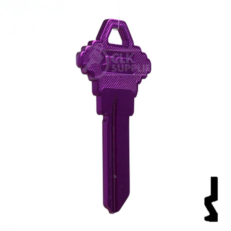 Uncut Aluminum Key Blank | Schlage SC1 | Lilac - Image 4