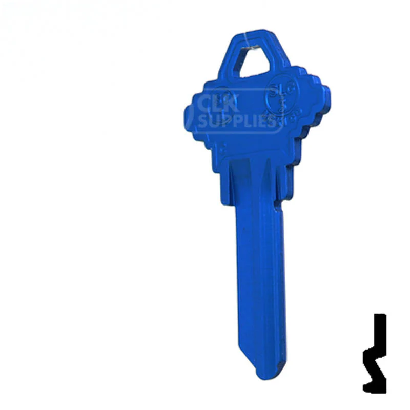 Uncut Aluminum Key Blank | Schlage SC1 | Navy Blue - Image 10