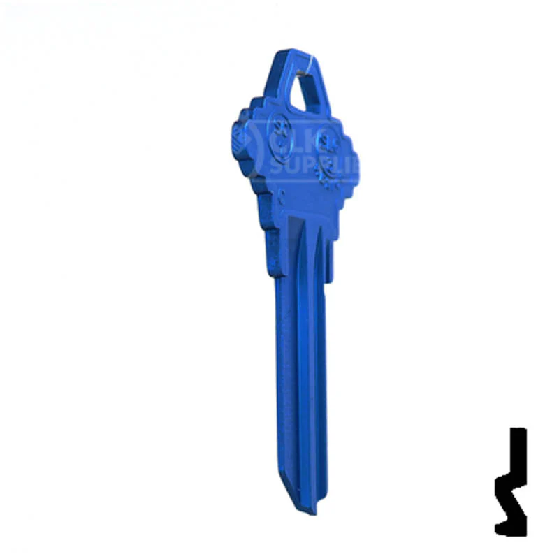Uncut Aluminum Key Blank | Schlage SC1 | Navy Blue - Image 17