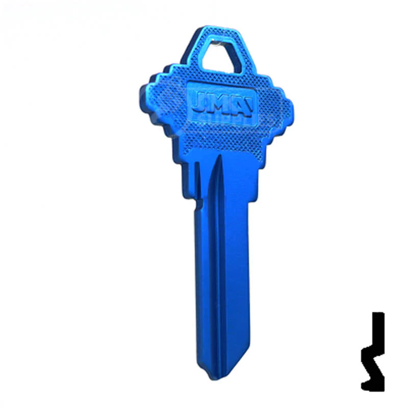 Uncut Aluminum Key Blank | Schlage SC1 | Navy Blue - Image 3