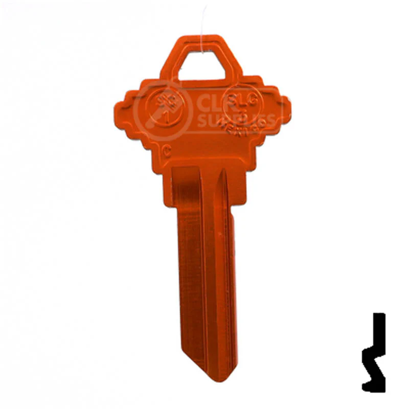 Uncut Aluminum Key Blank | Schlage SC1 | Orange - Image 13