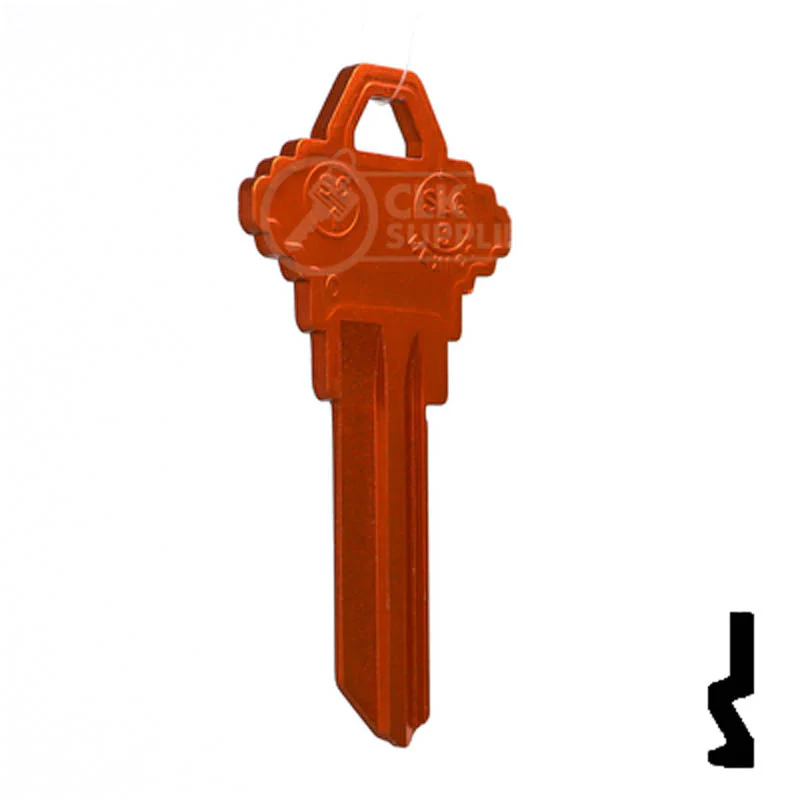 Uncut Aluminum Key Blank | Schlage SC1 | Orange - Image 16