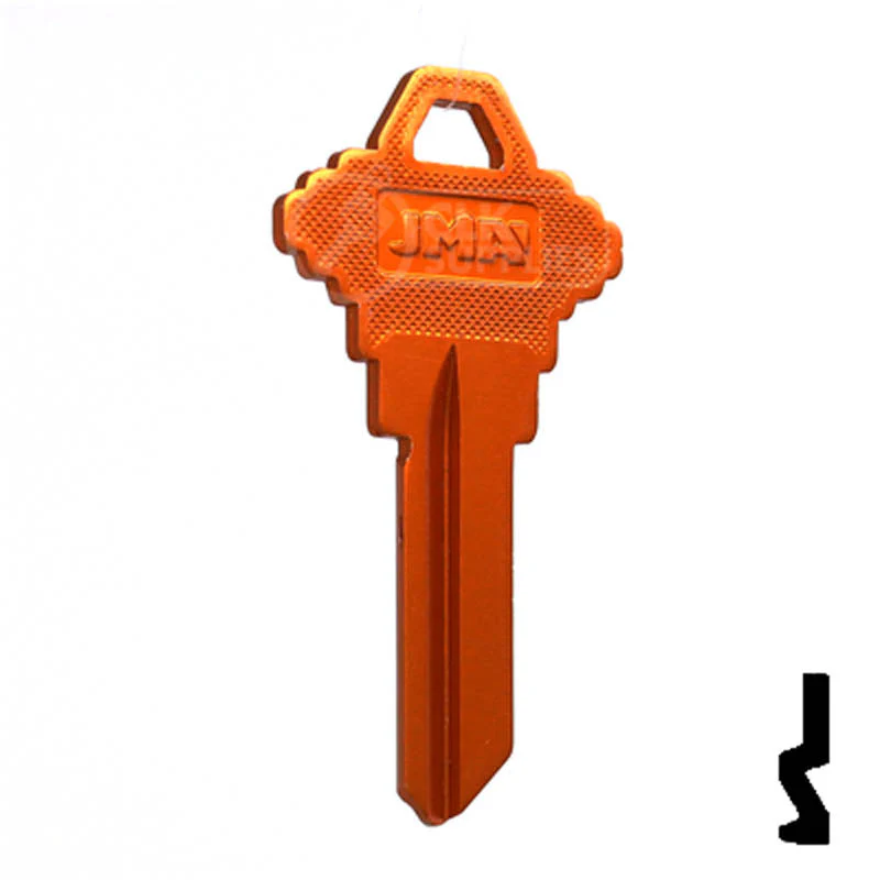 Uncut Aluminum Key Blank | Schlage SC1 | Orange - Image 3