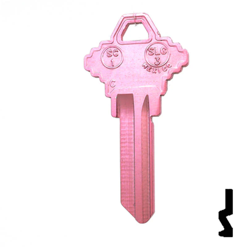 Uncut Aluminum Key Blank | Schlage SC1 | Pink - Image 12