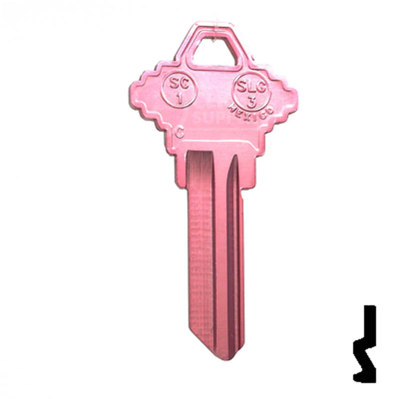 Uncut Aluminum Key Blank | Schlage SC1 | Pink - Image 14