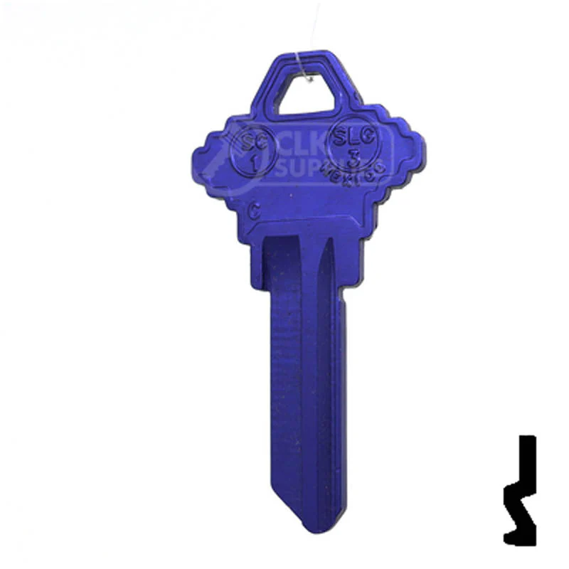 Uncut Aluminum Key Blank | Schlage SC1 | Purple - Image 12