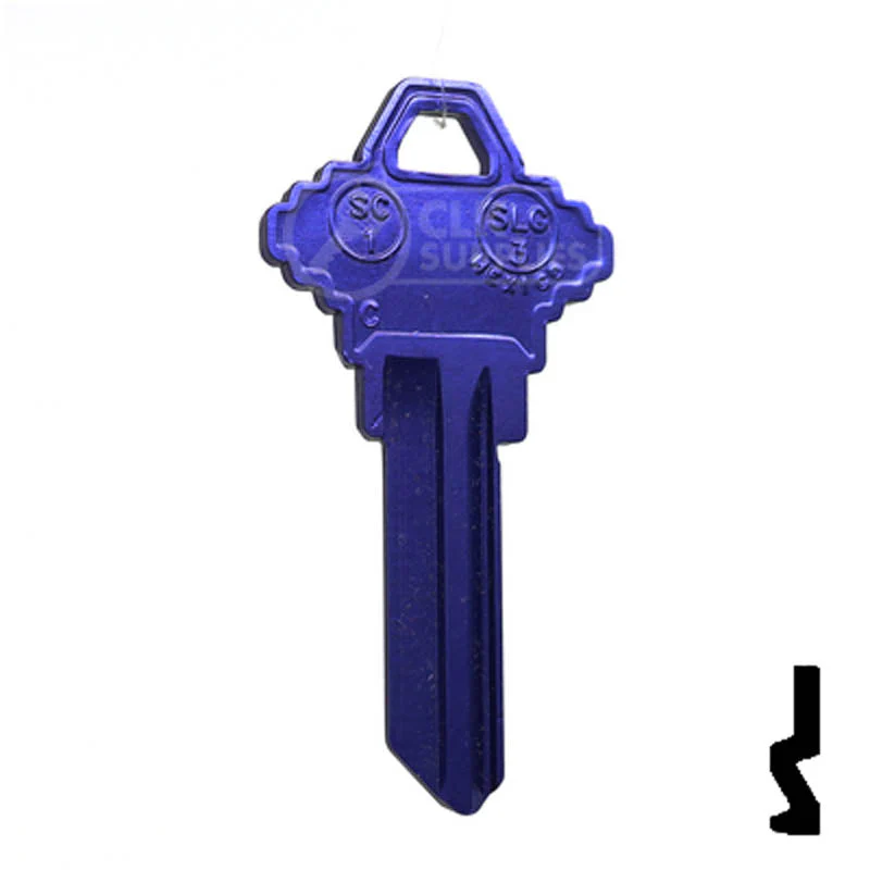 Uncut Aluminum Key Blank | Schlage SC1 | Purple - Image 15