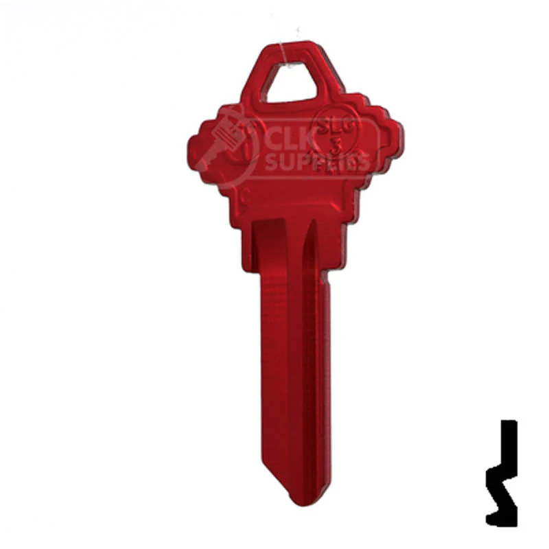 Uncut Aluminum Key Blank | Schlage SC1 | Red - Image 11