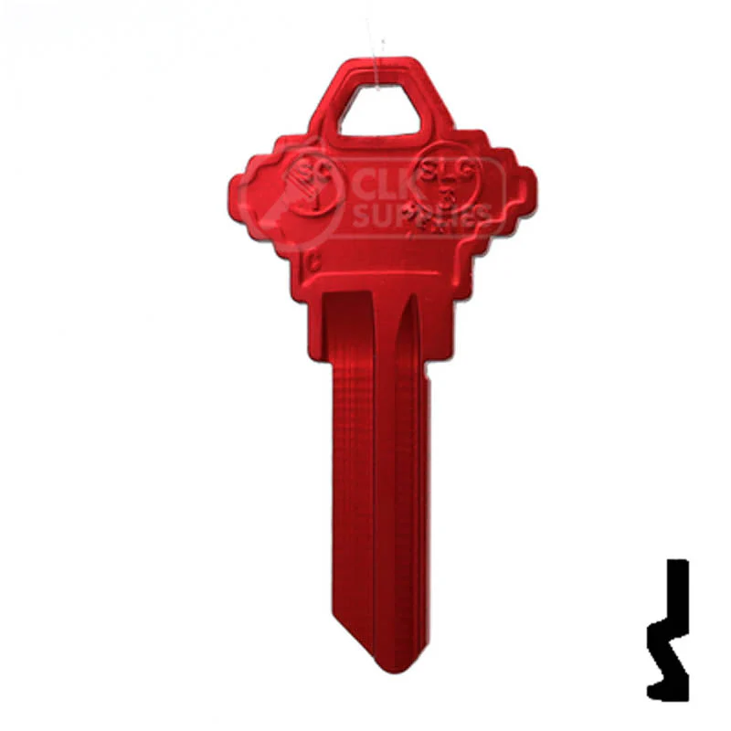 Uncut Aluminum Key Blank | Schlage SC1 | Red - Image 12