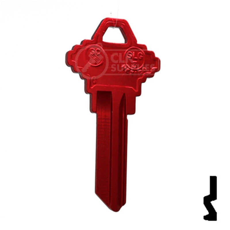 Uncut Aluminum Key Blank | Schlage SC1 | Red - Image 14