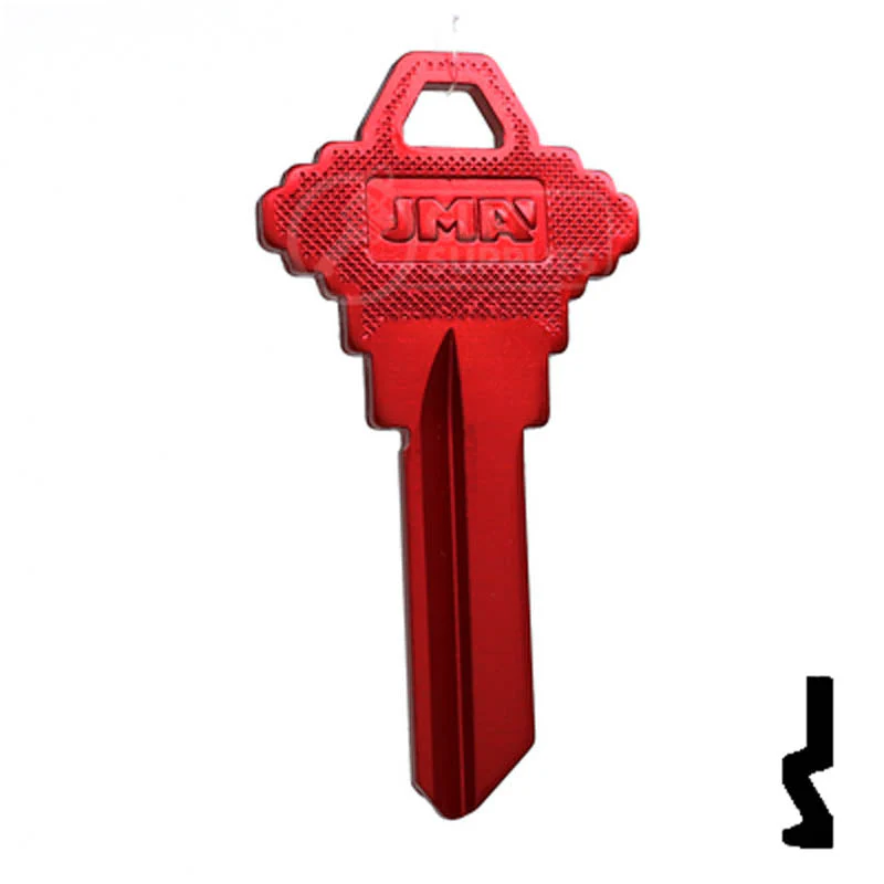 Uncut Aluminum Key Blank | Schlage SC1 | Red - Image 2