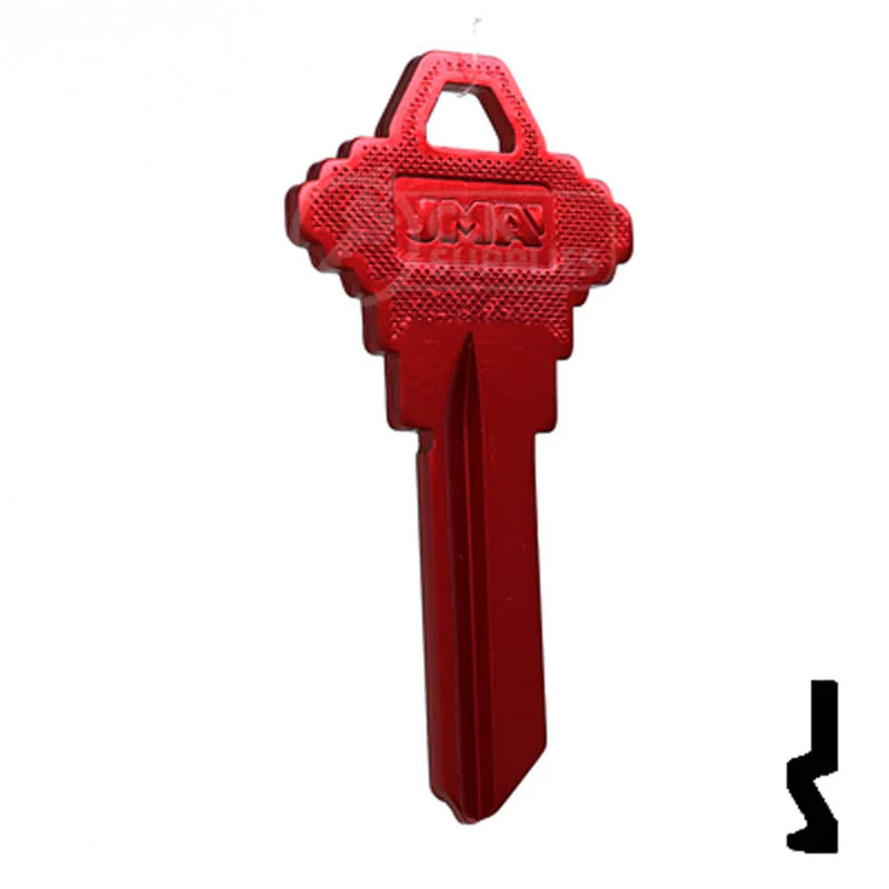 Uncut Aluminum Key Blank | Schlage SC1 | Red - Image 3