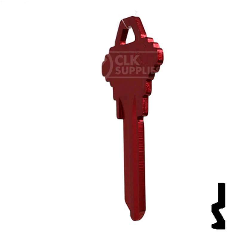 Uncut Aluminum Key Blank | Schlage SC1 | Red - Image 9