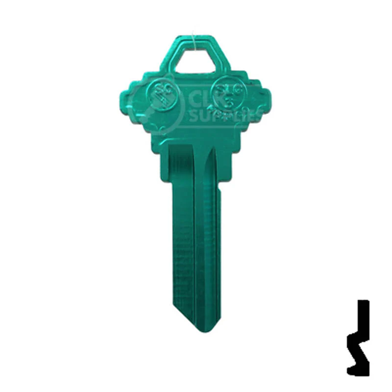 Uncut Aluminum Key Blank | Schlage SC1 | Turquoise - Image 13