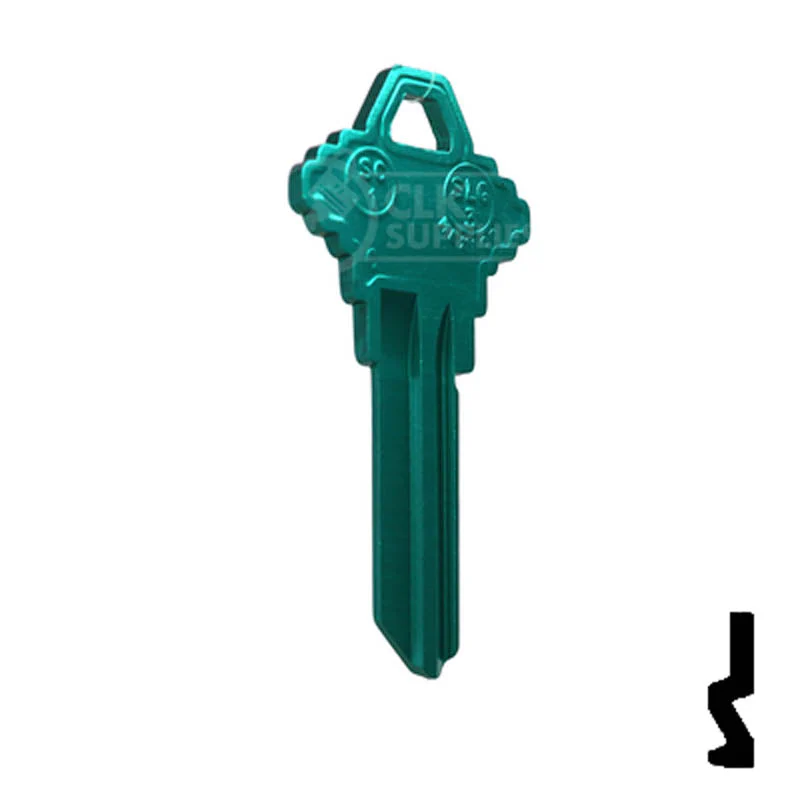 Uncut Aluminum Key Blank | Schlage SC1 | Turquoise - Image 16