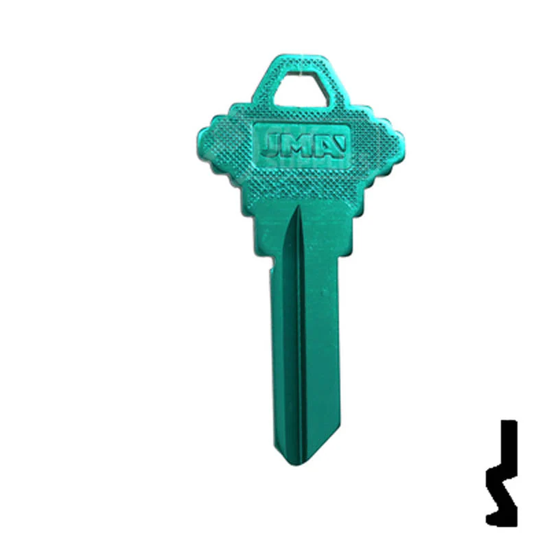 Uncut Aluminum Key Blank | Schlage SC1 | Turquoise - Image 2