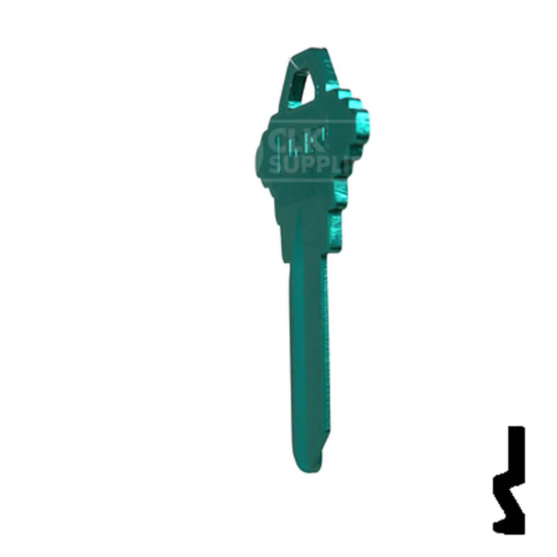 Uncut Aluminum Key Blank | Schlage SC1 | Turquoise - Image 21