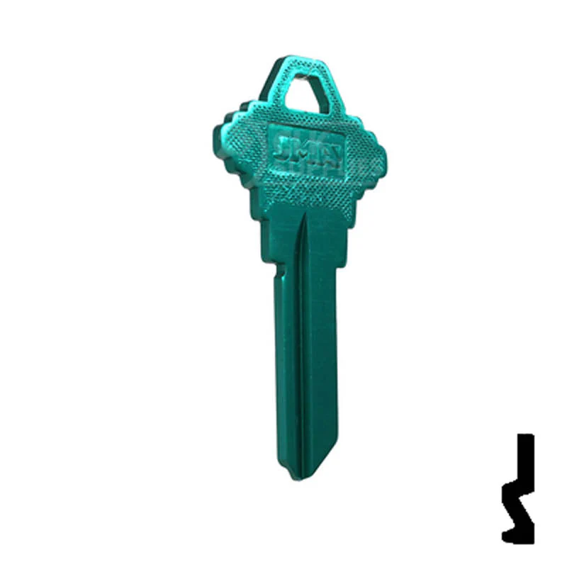 Uncut Aluminum Key Blank | Schlage SC1 | Turquoise - Image 4