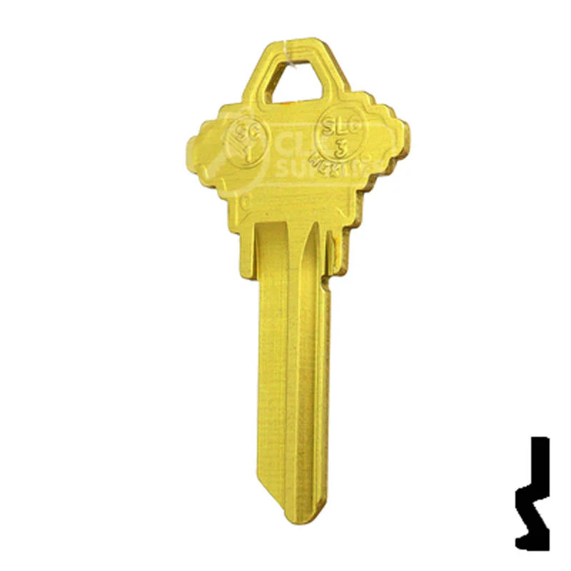 Uncut Aluminum Key Blank | Schlage SC1 | Yellow - Image 11