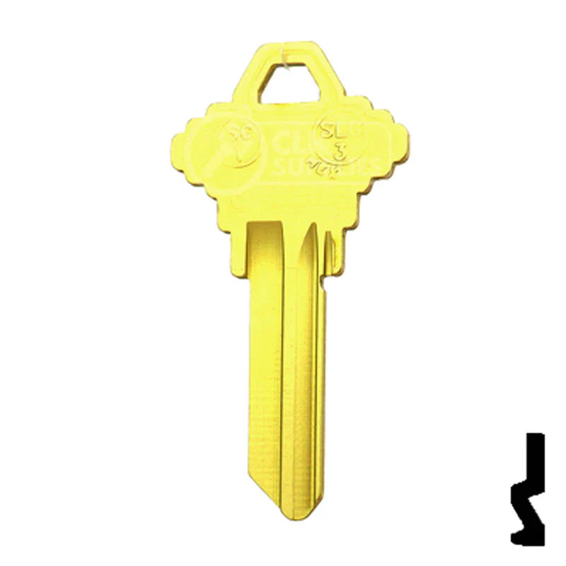 Uncut Aluminum Key Blank | Schlage SC1 | Yellow - Image 12