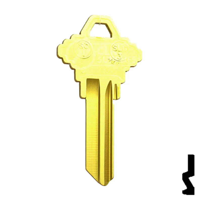 Uncut Aluminum Key Blank | Schlage SC1 | Yellow - Image 14