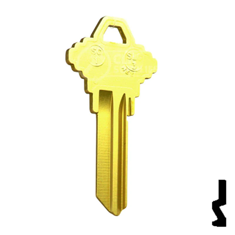 Uncut Aluminum Key Blank | Schlage SC1 | Yellow - Image 15