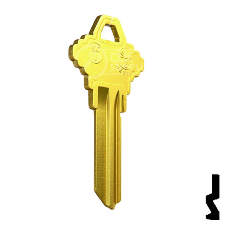 Uncut Aluminum Key Blank | Schlage SC1 | Yellow - Image 16