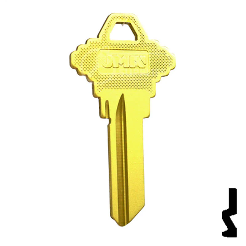 Uncut Aluminum Key Blank | Schlage SC1 | Yellow - Image 2