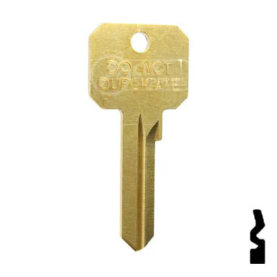 Uncut DND Key Blank | Corbin Russwin | RU45, 1011D1 - Image 2