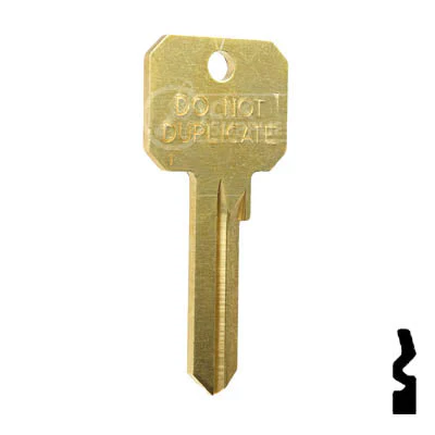 Uncut DND Key Blank | Corbin Russwin | RU45, 1011D1 - Image 3