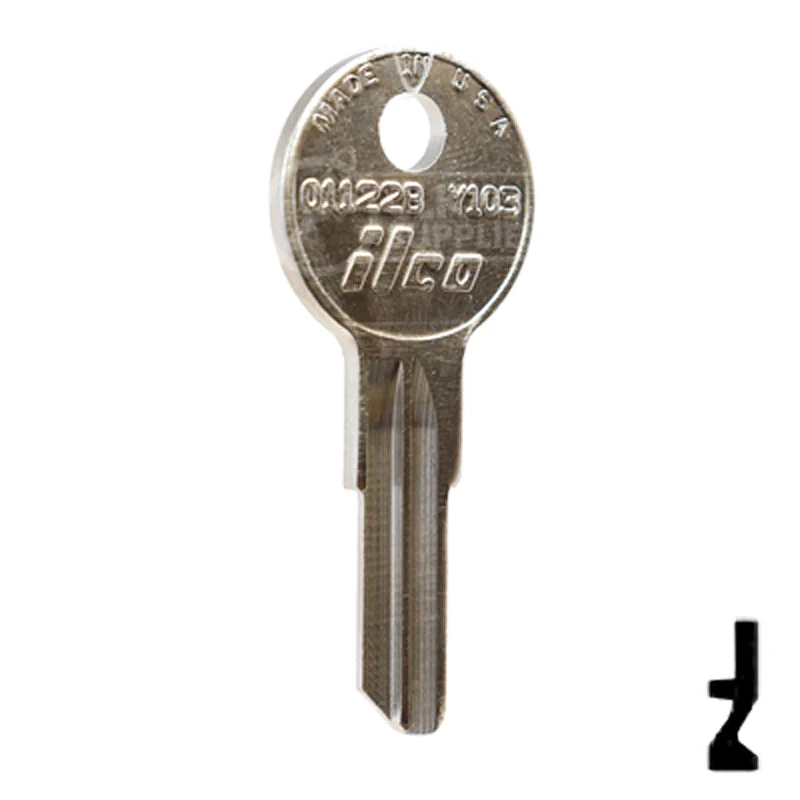 Uncut Key Blank | Yale, Hudson | 01122B, Y103 - Image 3