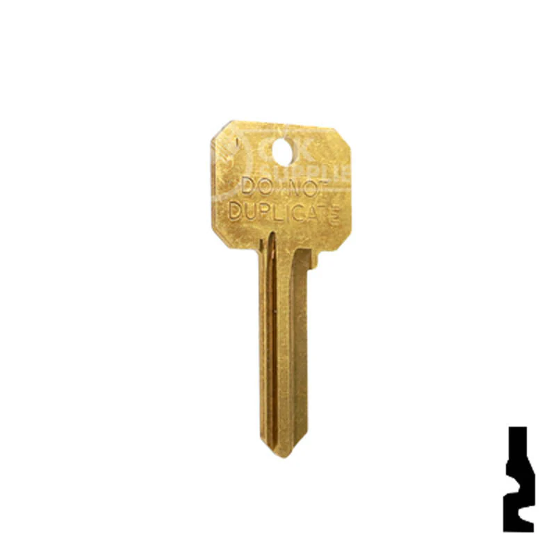 Uncut Key Blank | Arrow Keyway | DND-AR4-BR - Image 3