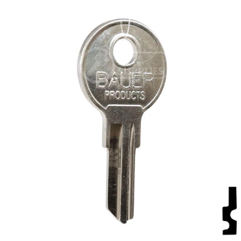 Uncut Key Blank | Bauer | BD258 - Image 3
