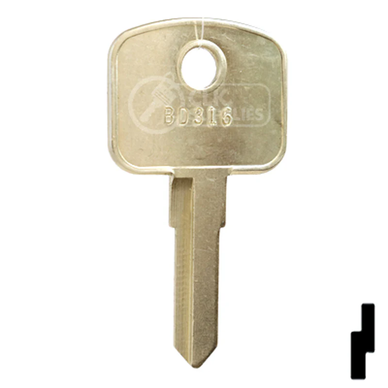 Uncut Key Blank | Bobcat, Caterpillar, Ford, Volvo | BD316 - Image 3