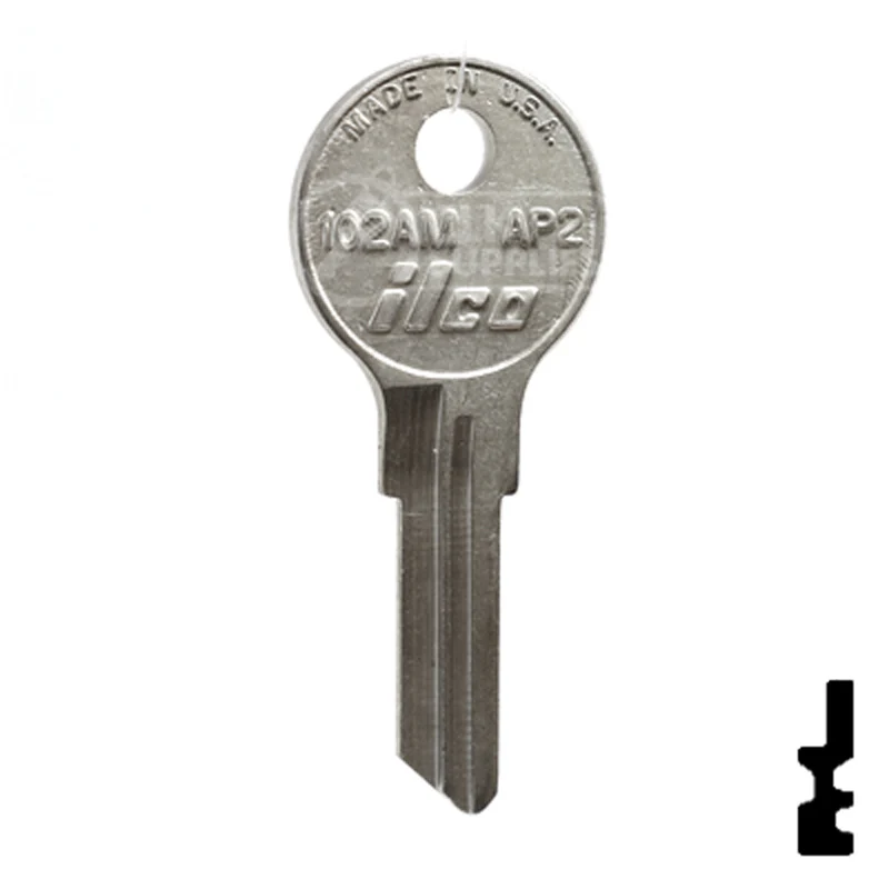 Uncut Key Blank | Chicago | 102AM, AP2 - Image 3