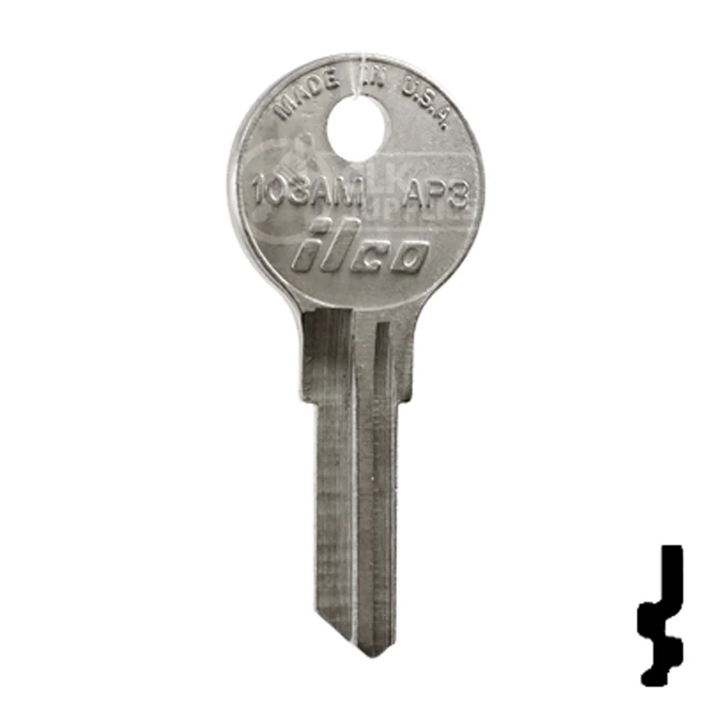 Uncut Key Blank | Chicago | 103AM, AP3 - Image 2