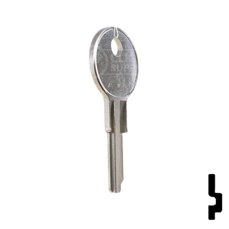 Uncut Key Blank | Chicago | 1041E, CG22 - Image 16