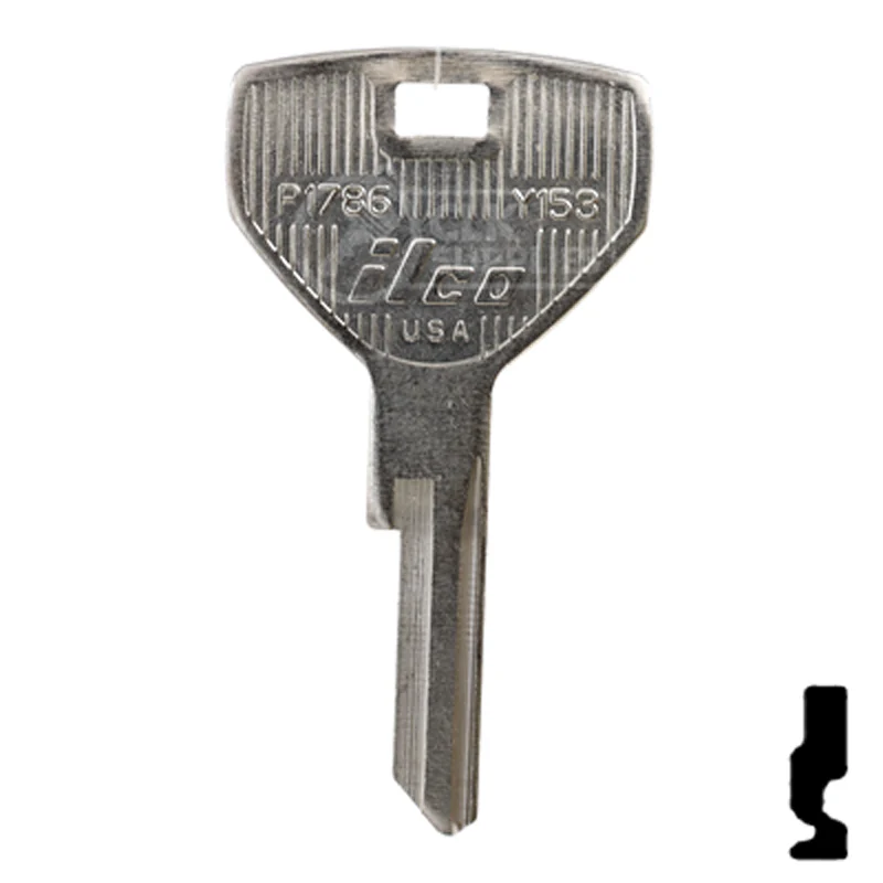 Uncut Key Blank | Chrysler, Dodge, Jeep | P1786, Y153