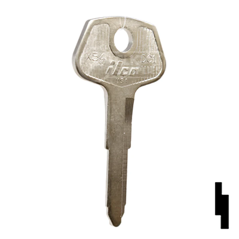 Uncut Key Blank | Chrysler, General Motors | X54, DC1 - Image 3