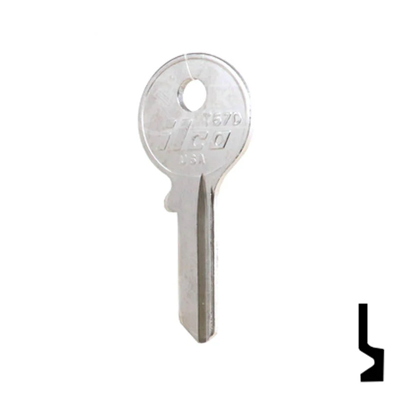 Uncut Key Blank | Clinton Padlocks | T67D - Image 23