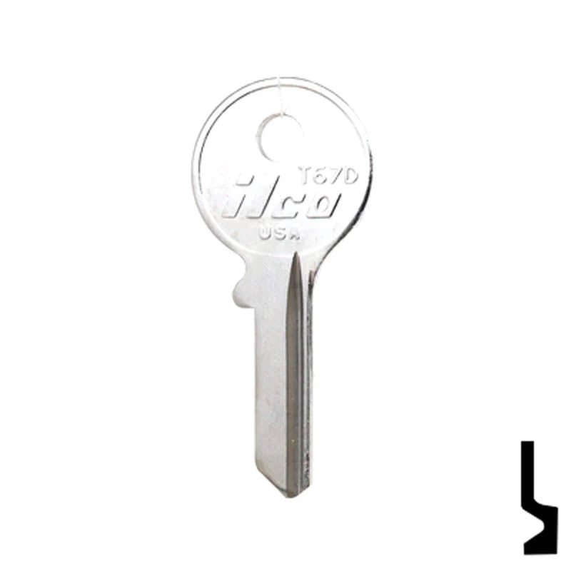 Uncut Key Blank | Clinton Padlocks | T67D - Image 24