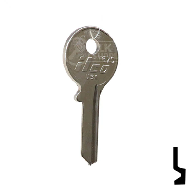 Uncut Key Blank | Clinton Padlocks | T67D - Image 3