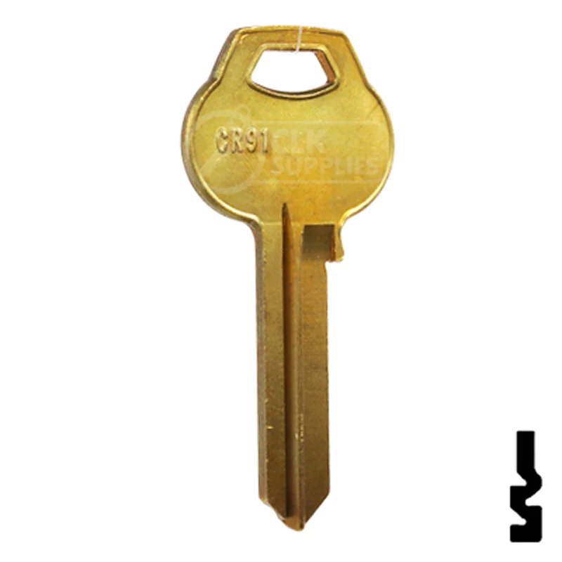 Uncut Key Blank | Corbin Russwin | CR91 - Image 3