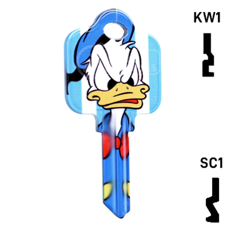 Uncut Key Blank Donald Duck Schlage House Key HOW-SC1-D84 - Image 3