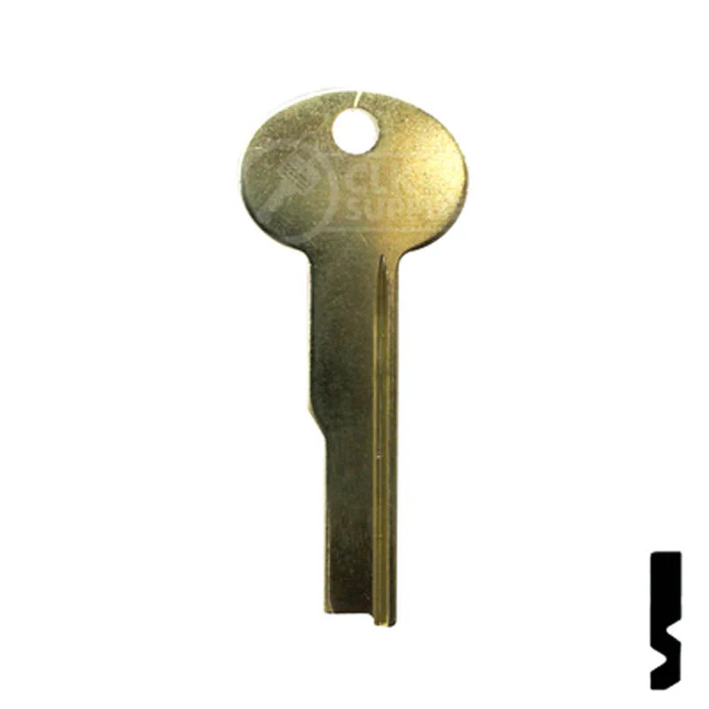 Uncut Key Blank | Flat Steel | LB3 - Image 2