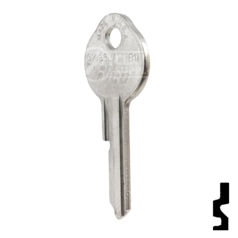 Uncut Key Blank | General Motors | 01098LA, B11 - Image 22