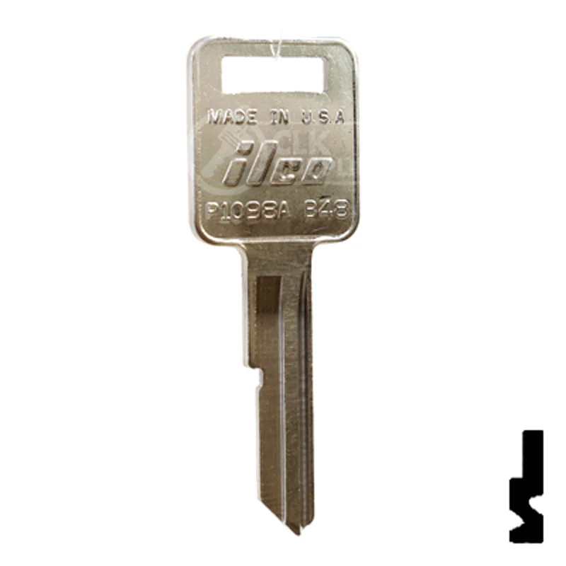 Uncut  Key Blank | General Motors | P1098A, B48 - Image 3