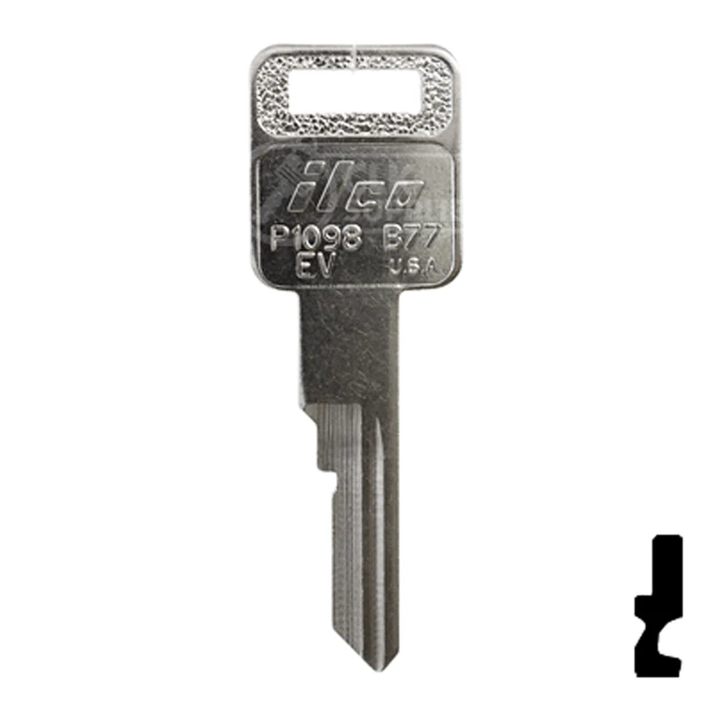 Uncut Key Blank | General Motors | P1098EV, B77 - Image 2