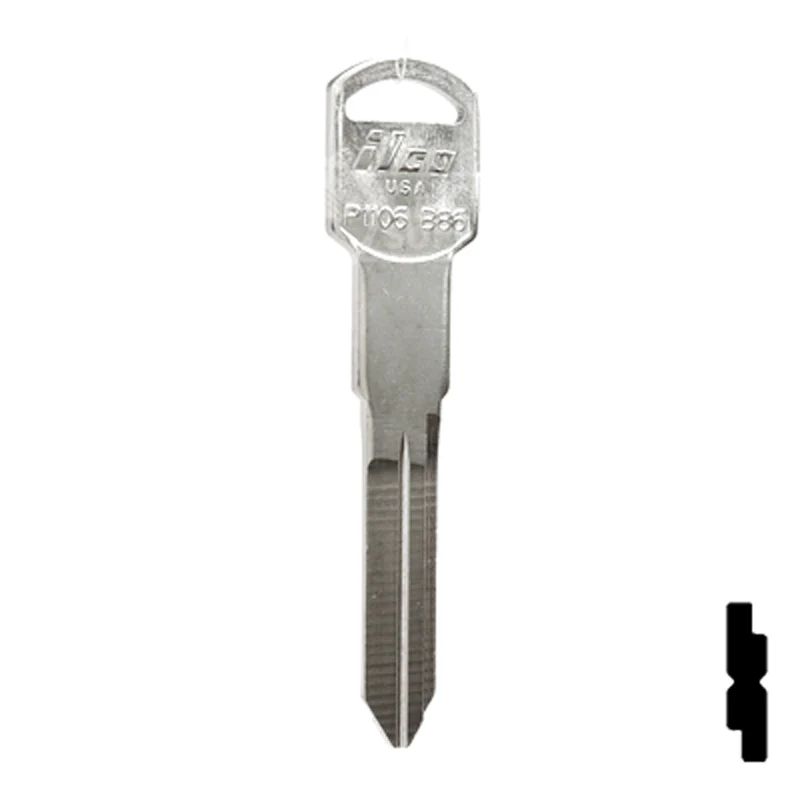 Uncut Key Blank | General Motors | P1106, B86 - Image 3