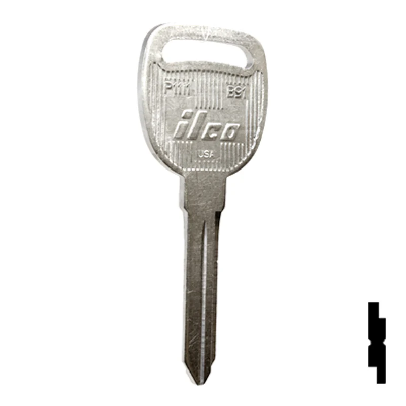 Uncut Key Blank | General Motors | P1111, B91 - Image 3
